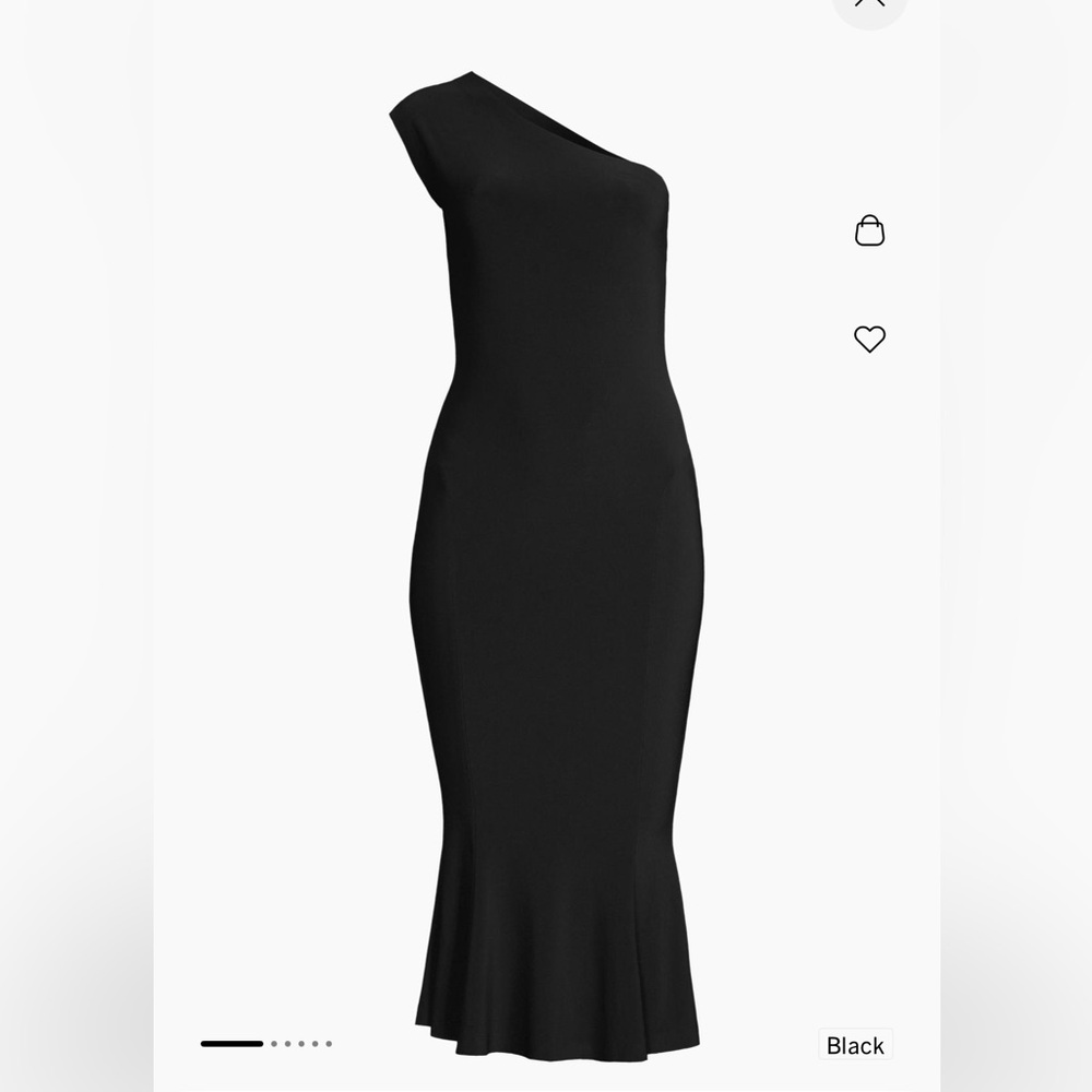 NWT Norma Kamali- one shoulder, fishtail dress